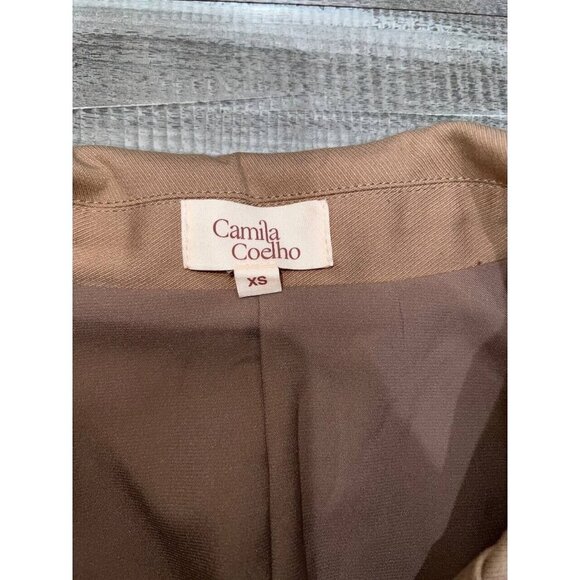 Camila Coelho Genelle Romper in Taupe tan revolve XS A0000331 - Picture 6 of 8